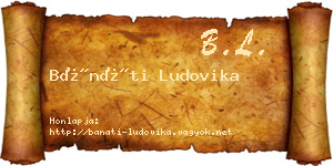 Bánáti Ludovika névjegykártya